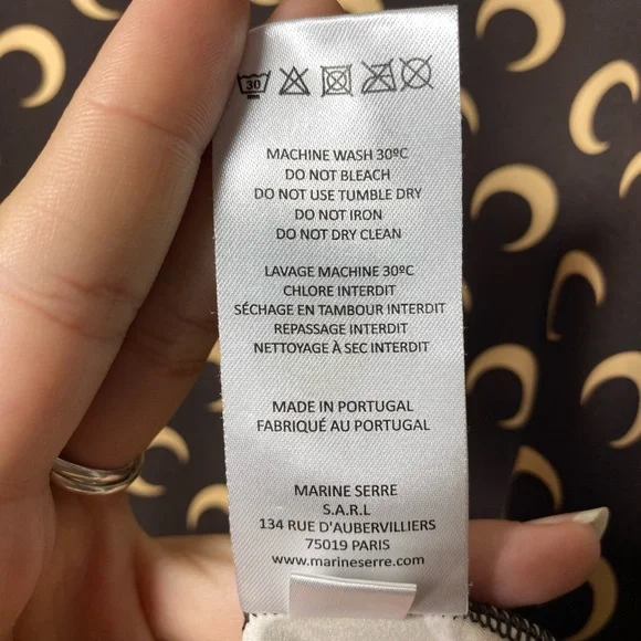 Marine Serre Brown and Cream Long Sleeve Top - Picture 10 of 11